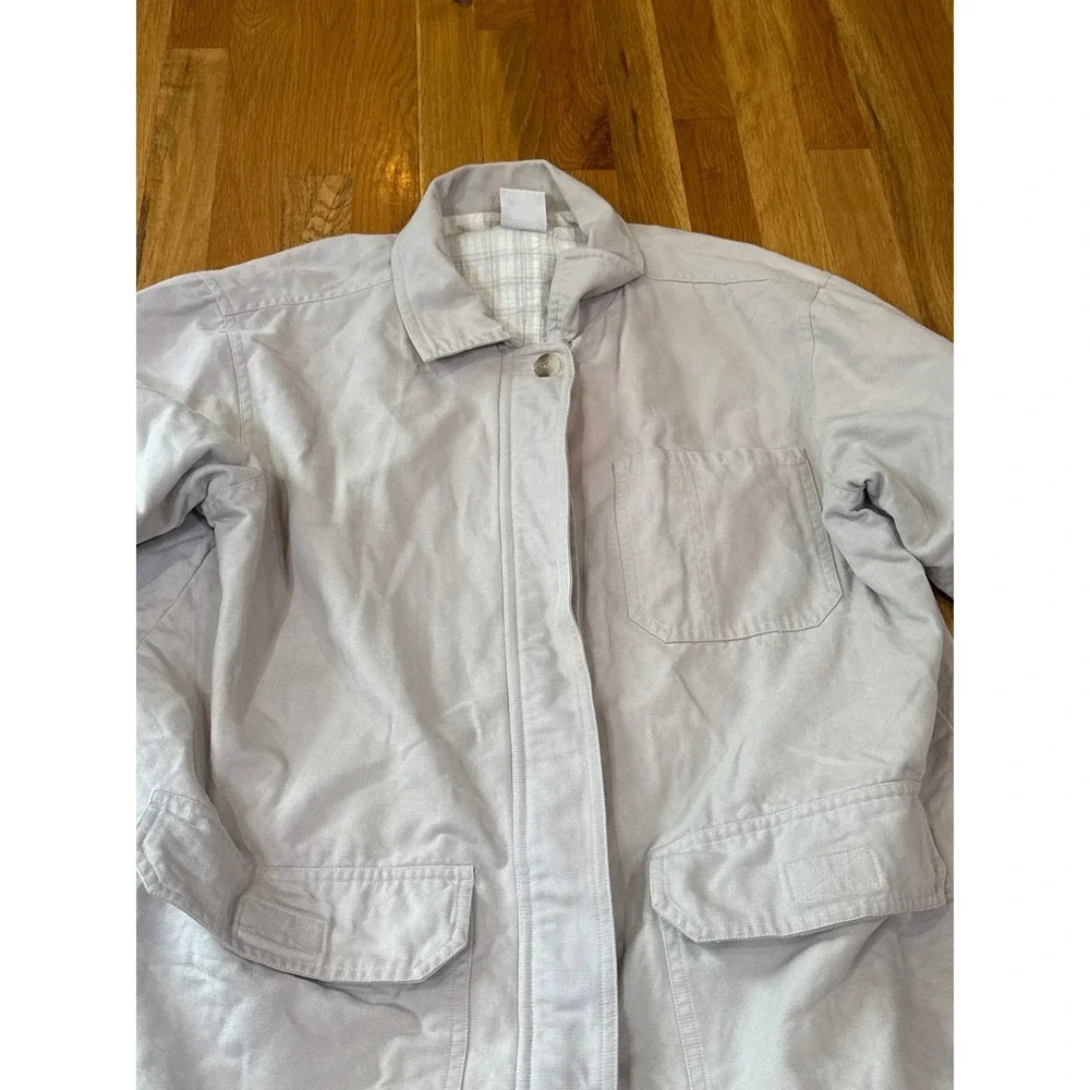 Vintage Northern Reflections Utility Jacket Beige Cotton 90s Chore Mens Large